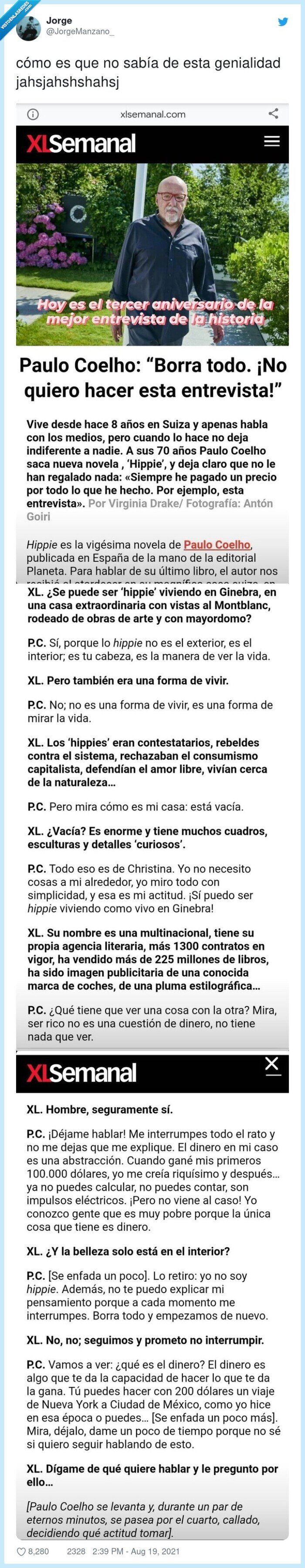 paulo coelho,respuestas,entrevista