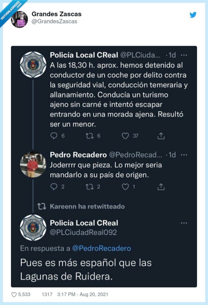 atraco,menor,español,zasca,racismo