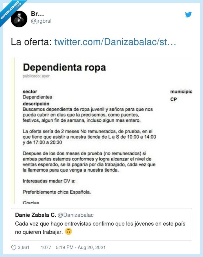 oferta,entrevista,dependienta,ropa