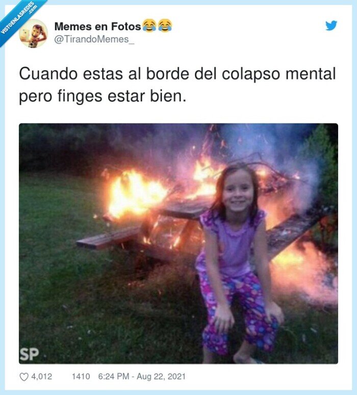 colapso mental,fingir,niña