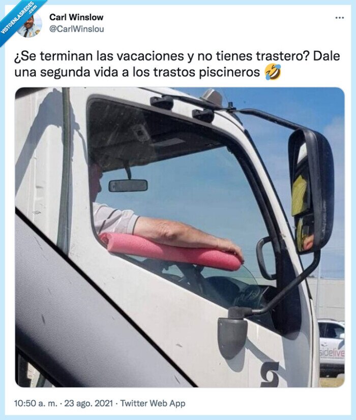 vacaciones,piscineros,terminar,trastero,camión,churro,trastos