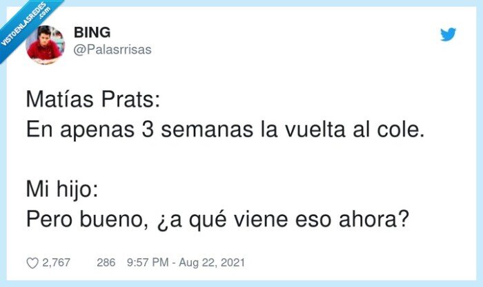 matías prats,semanas,apenas,vuelta,cole