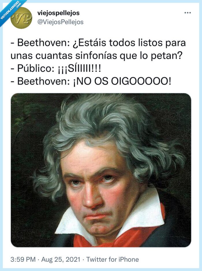 Beethoven,música,music,sordo,oir,risa,concierto,sinfonía,humor,jajaja