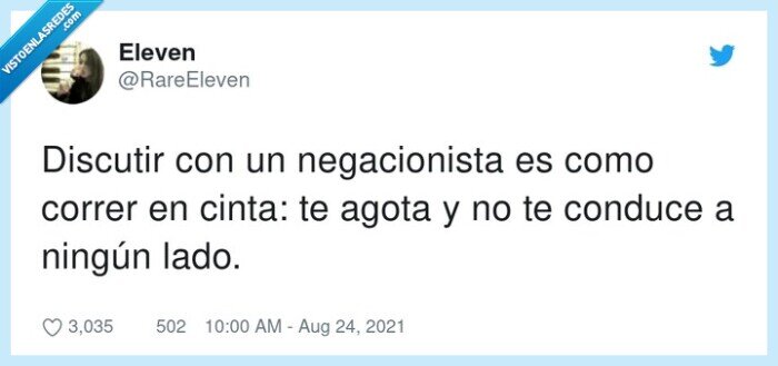 negacionista,discutir,correr,cinta
