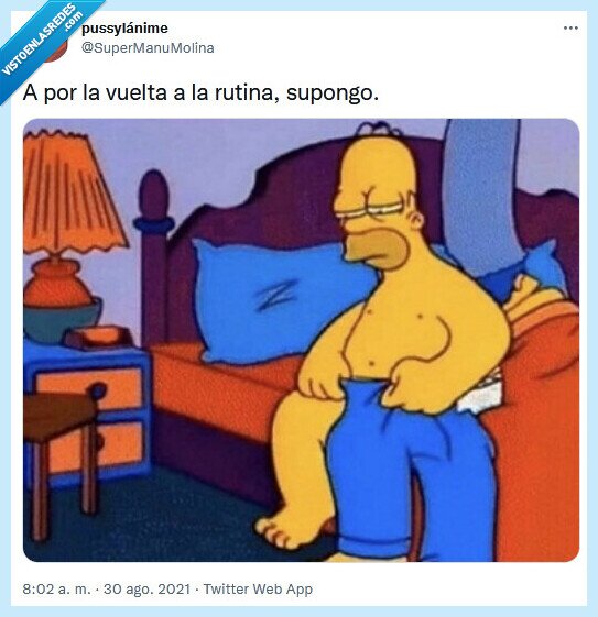 rutina,volver,lunes,septiembre,los simpson