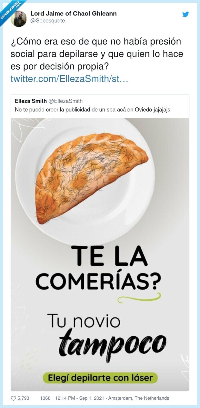 depilarse,decisión,presión social,empanada