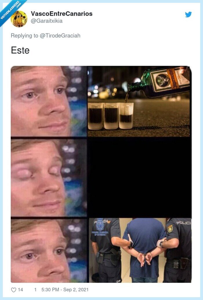 chupitos,jaggermeister,policía,arresto