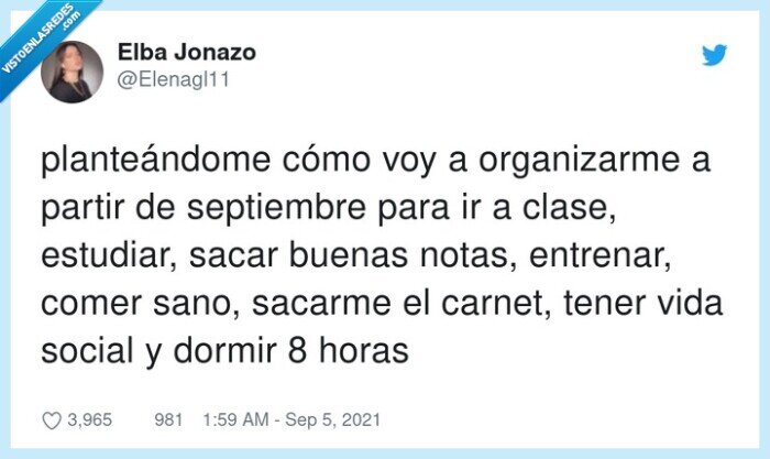 septiembre,estudios,trabajo,comer,carnet,obligaciones