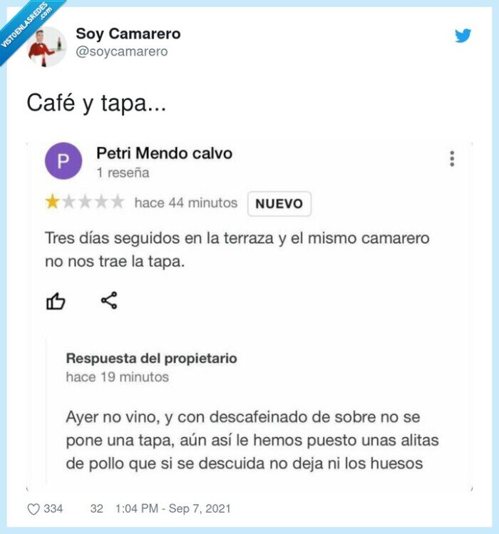 café,tapa,cliente,bar,camarero