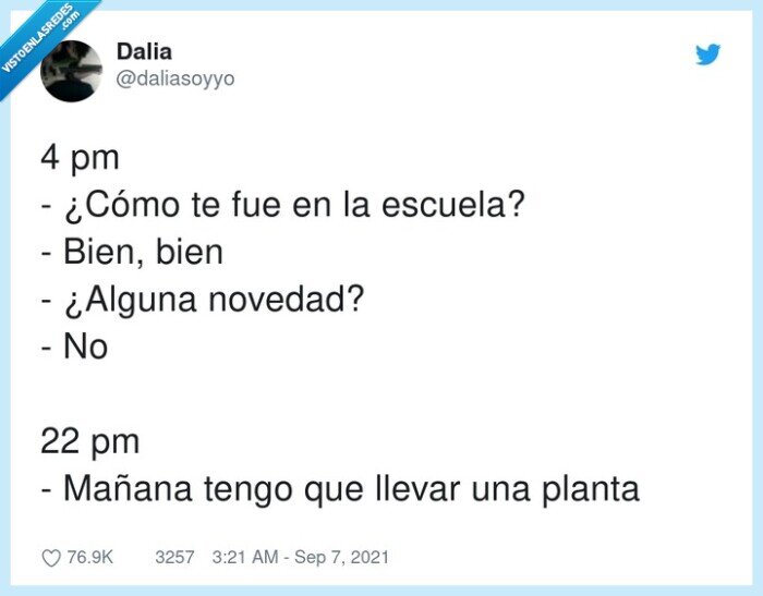 novedad,escuela,mañana,llevar,planta,tarea,deberes