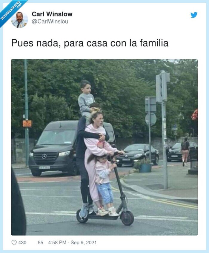 familia,patinete,viaje
