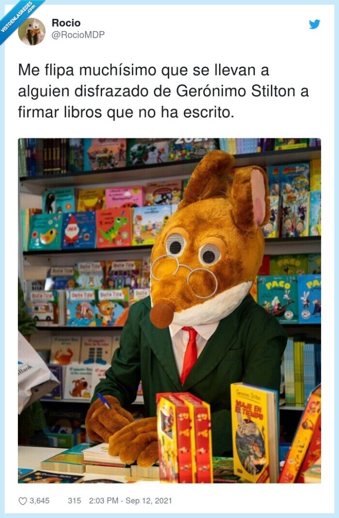 disfraz,gerónimo stilton,firmar,libros