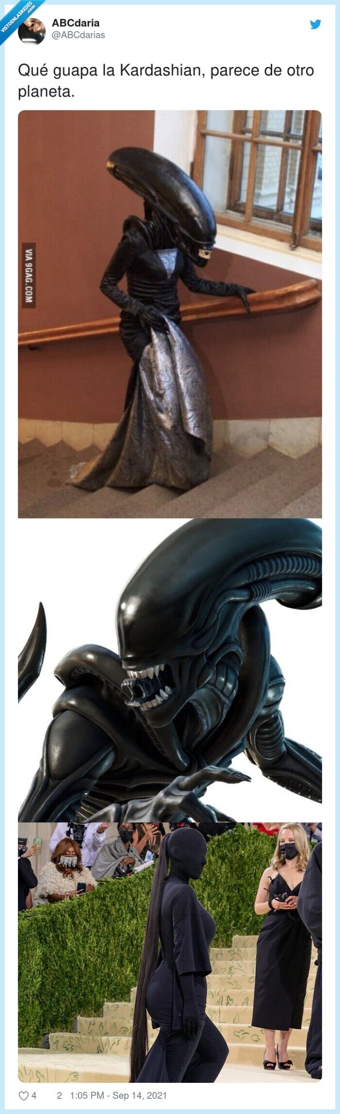 kardashian,planeta,met,gala,tapada,alien