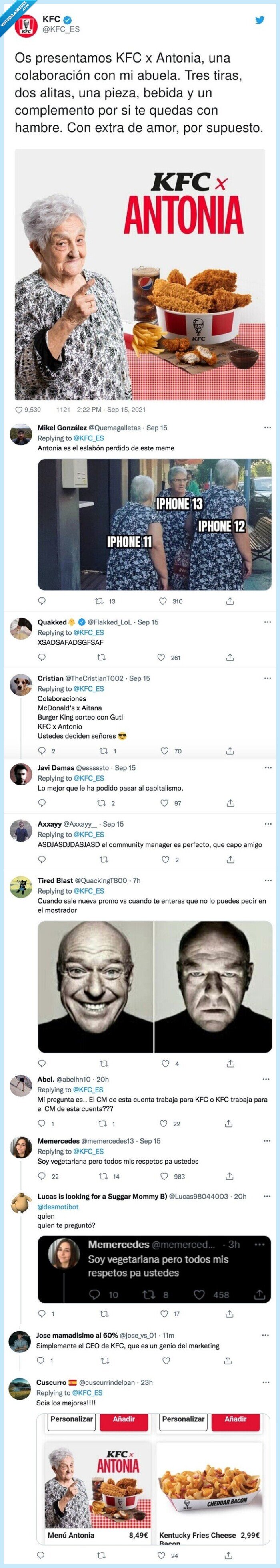 colaboración,kfc,menu,aitana,alitas,antonia