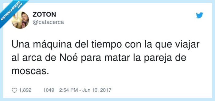 máquina,tiempo,viajar,pareja,moscas,matar