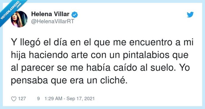 pintalabios,hija,cliché,liada,suelo,pintar