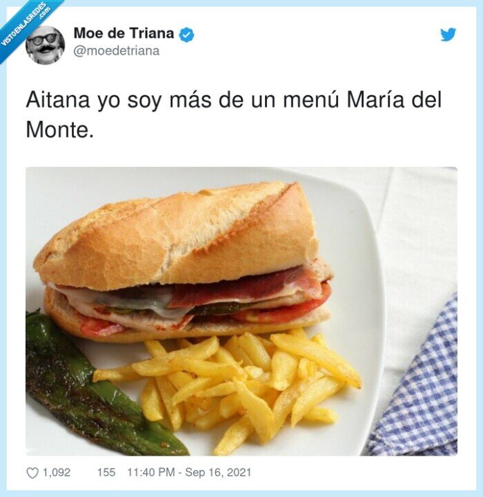 aitana,maría del monte,menú