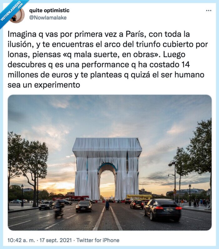 paris,experimento,arco del triunfo