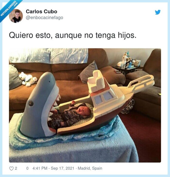 tiburón,cuna,bebé