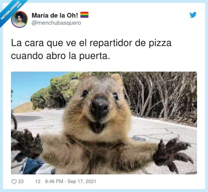 repartidor,abrir,puerta,pizza,cara