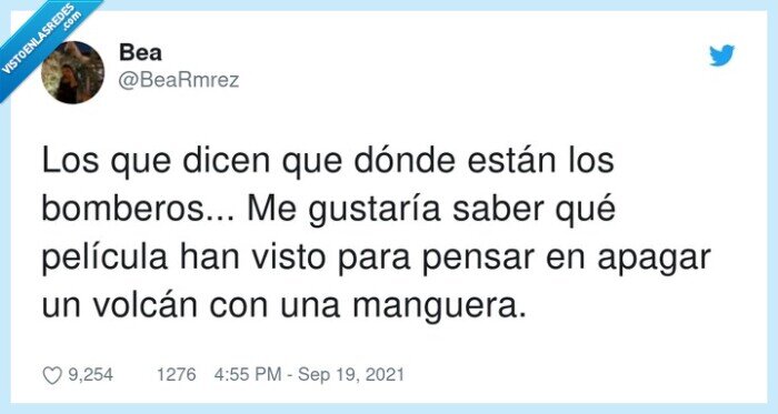 la palma,película,manguera,bomberos,volcán