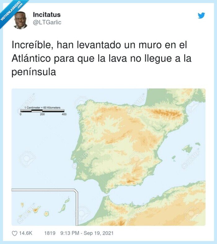 increíble,atlántico,península,la palma,muro,canarias