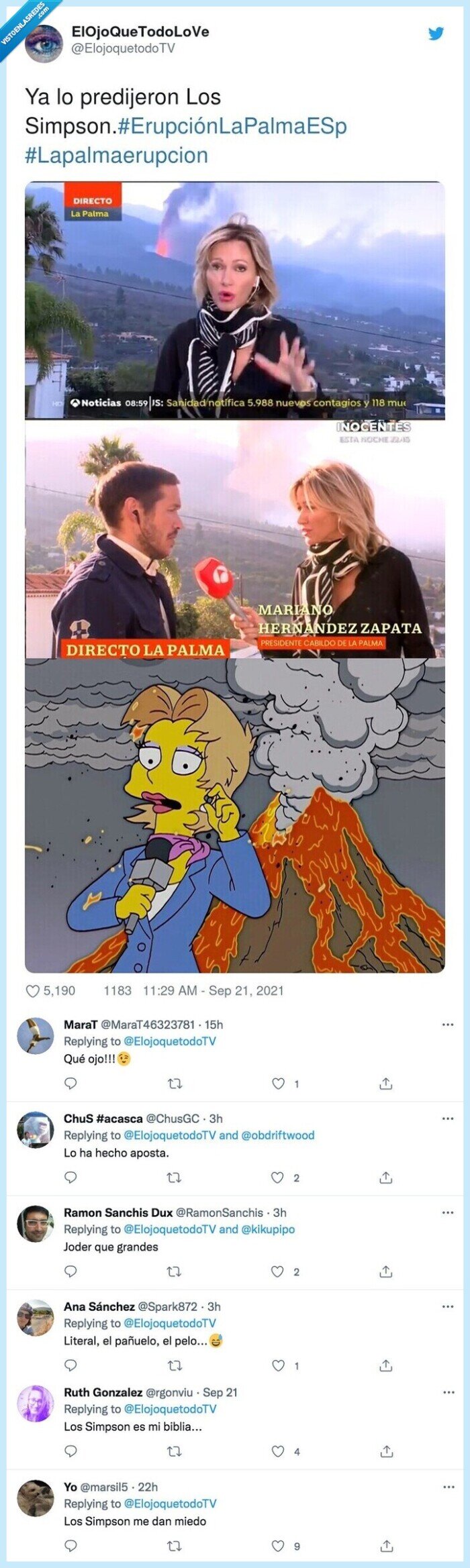 la palma,susana grisó,volcán,simpson