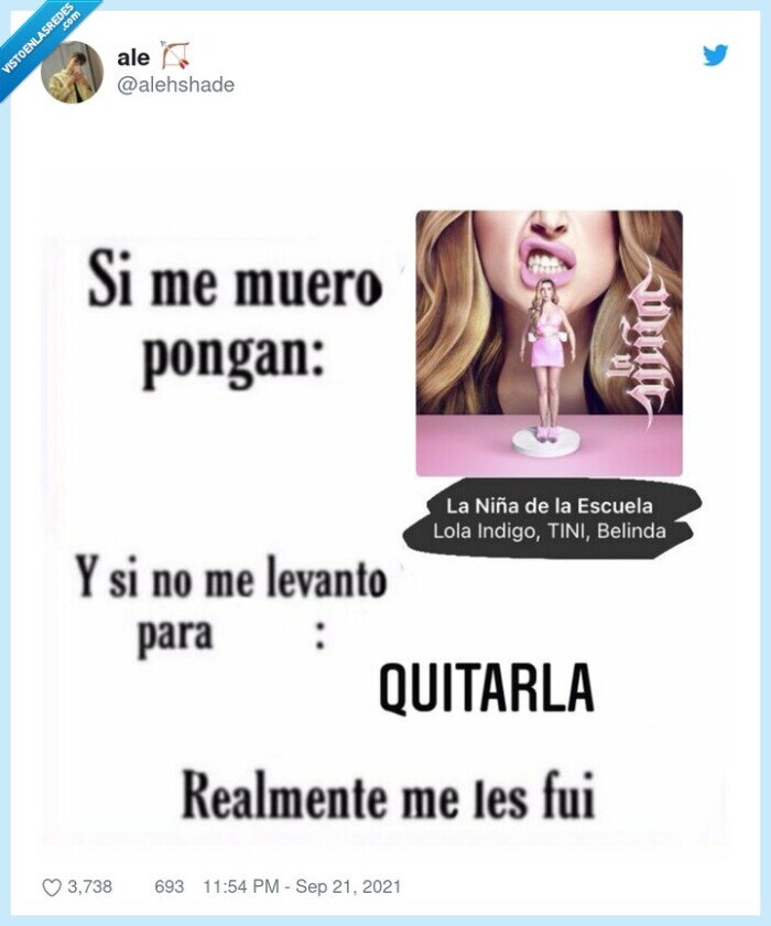 lola indigo,la niña de la escuela,quitar