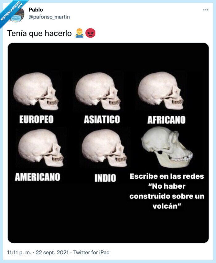 cráneos,tonto,volcán,la palma