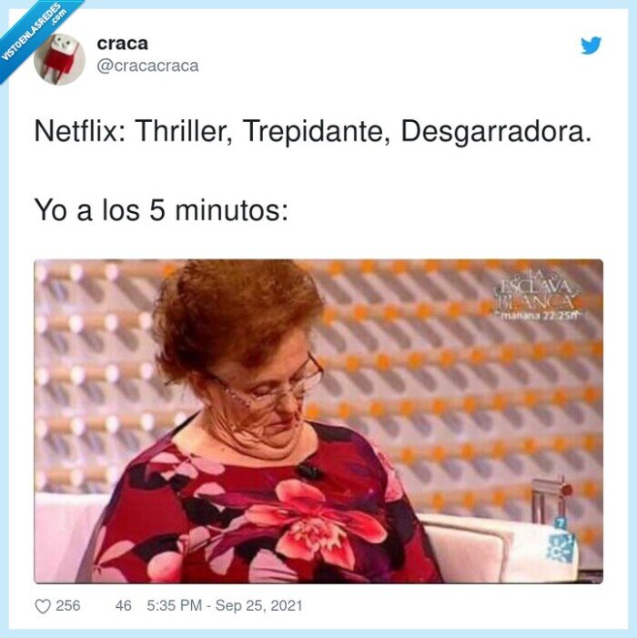 desgarradora,trepidante,thriller,netflix,adjetivos,dormirse