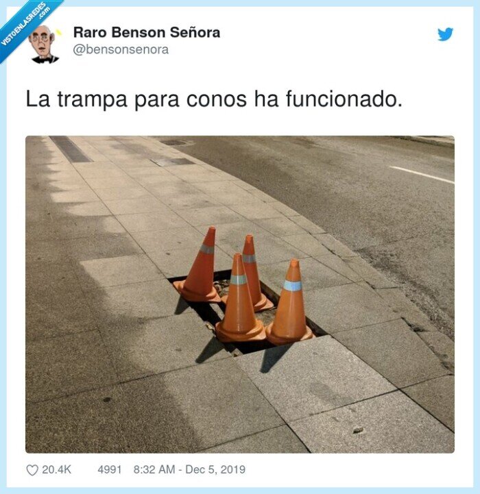 funcionado,trampa,conos