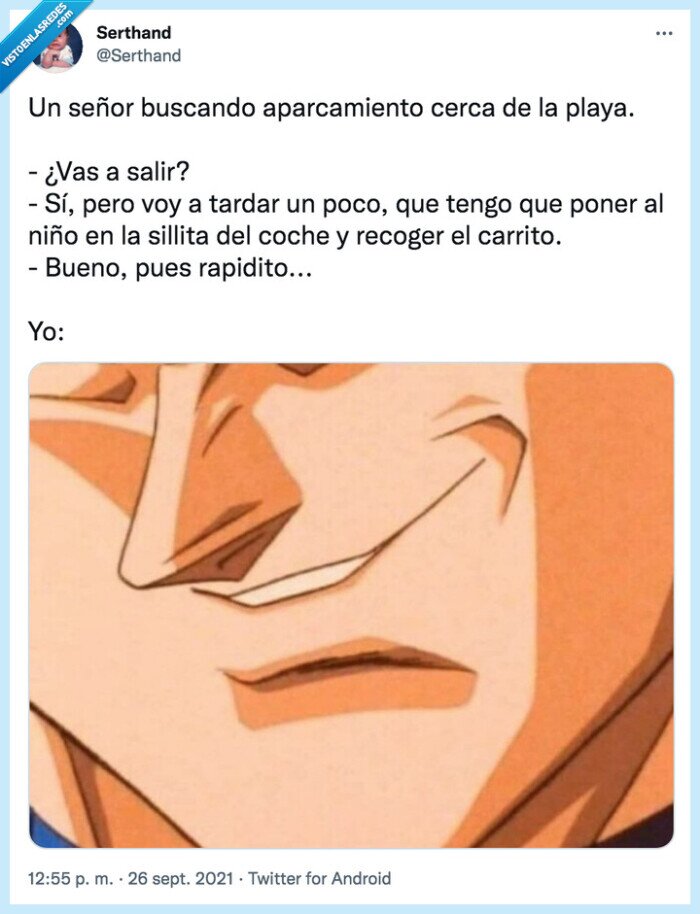aparcamiento,rapidito,vegeta,carrito,recoger,sillita
