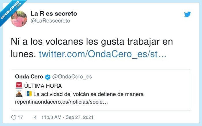 volcanes,trabajar,gustar,lunes,la palma