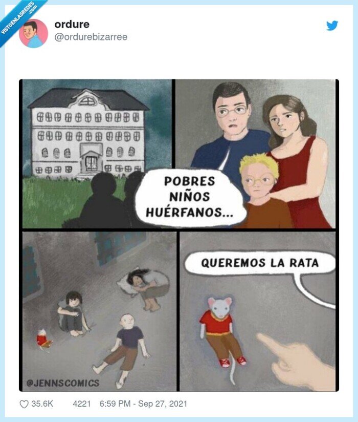 niño,huerfano,rata,escoger