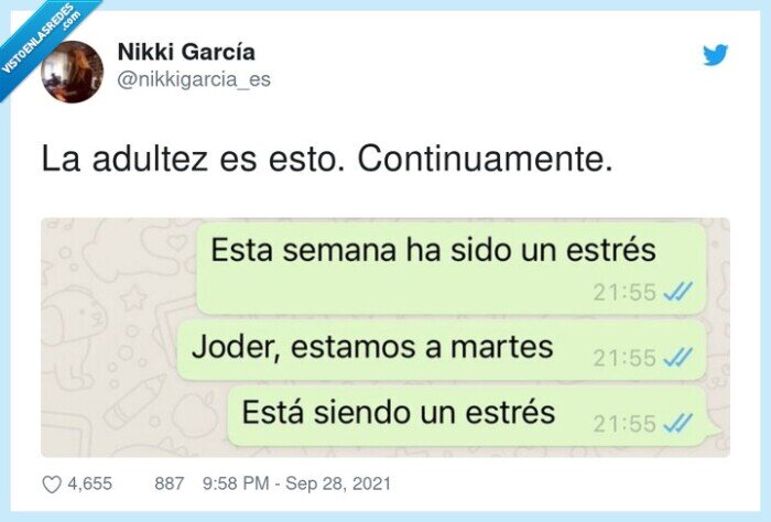 adultez,estrés,martes