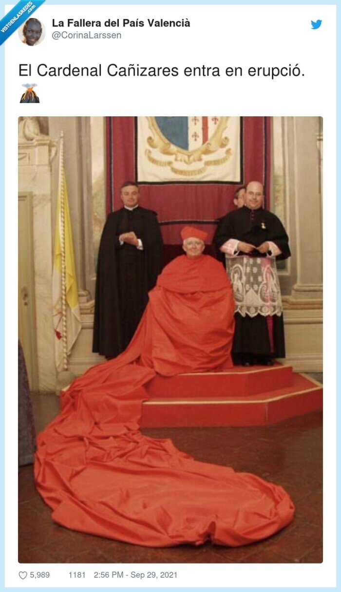 cañizares,cardenal,erupción,volcán,bata