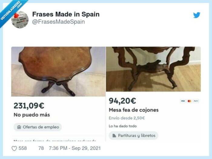 mesa,fea,wallapop,venta