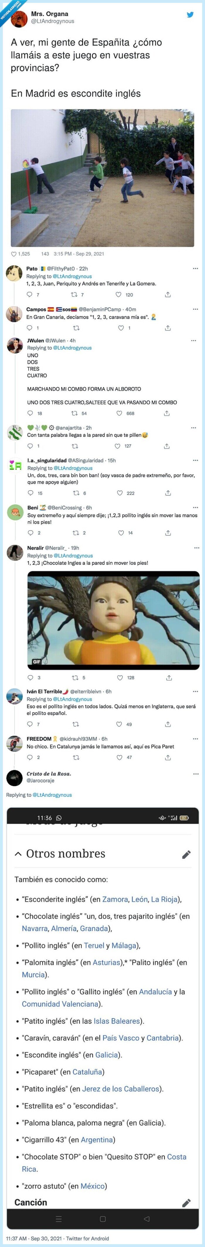 provincias,españita,escondite inglés,llamar