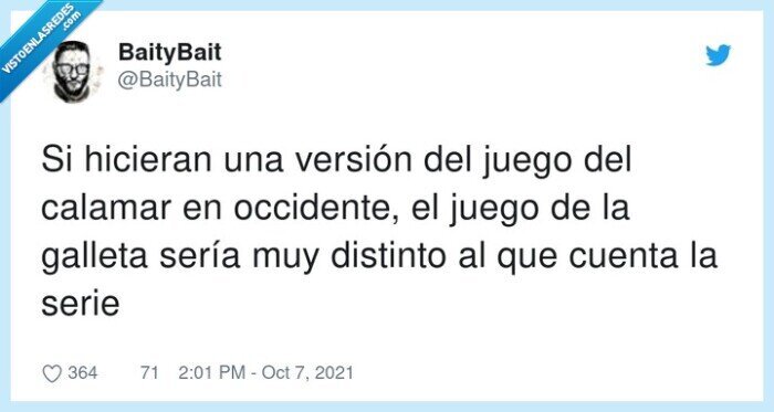 occidente,versión,el juego del calamar,galleta