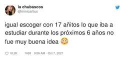 Enlace a Es curioso porque no puedes elegir hacerte un tatuaje o un piercing sin permiso del tutor legal pero carrera sí, por @minicarlius
