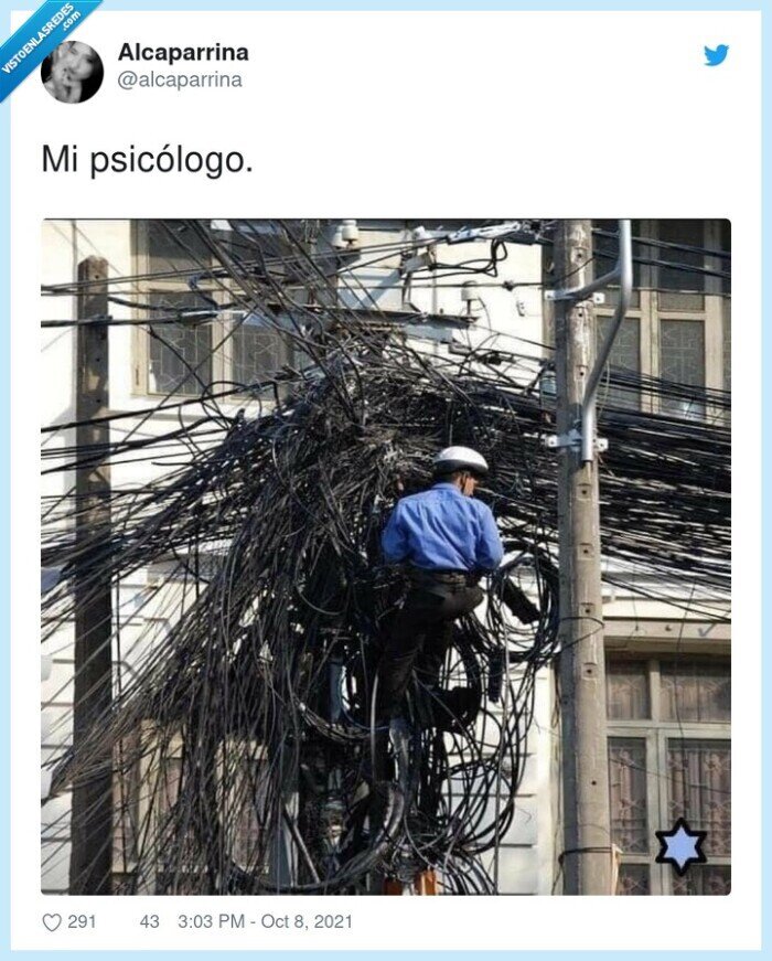 psic&oacute;logo,cables,enredado