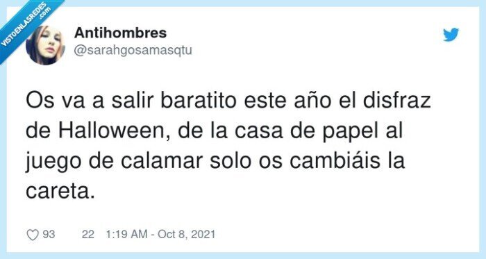 halloween,el juegom del calamar,la casa de papel,baratito,disfraz,calamar,careta