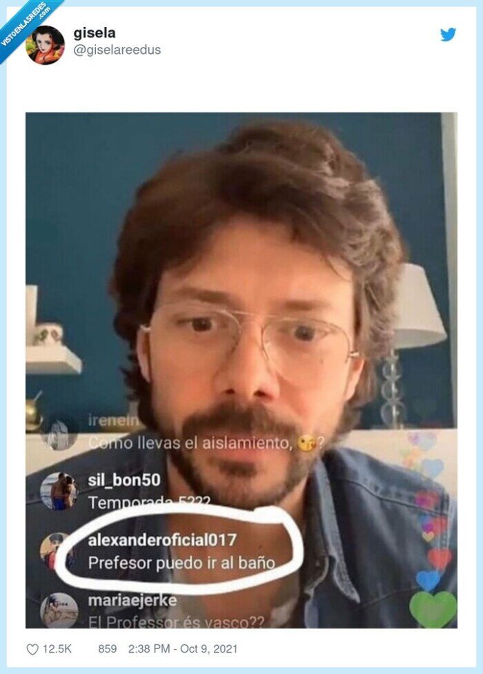 profesor,la casa de papel,baño