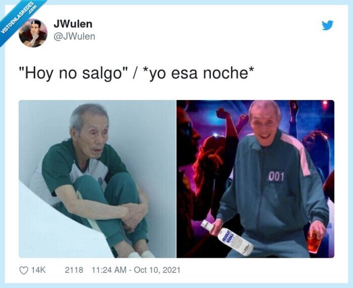 el juego del calamar,beber,salir