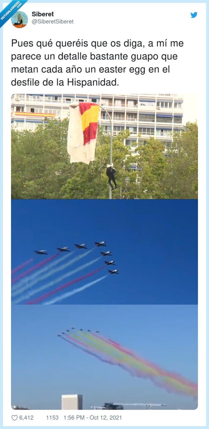 hispanidad,republica,bandera,aviones,desfile,detalle,easter egg