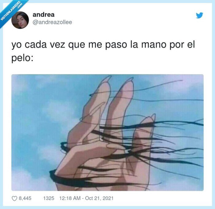 mano,pelo,pasar,caerse