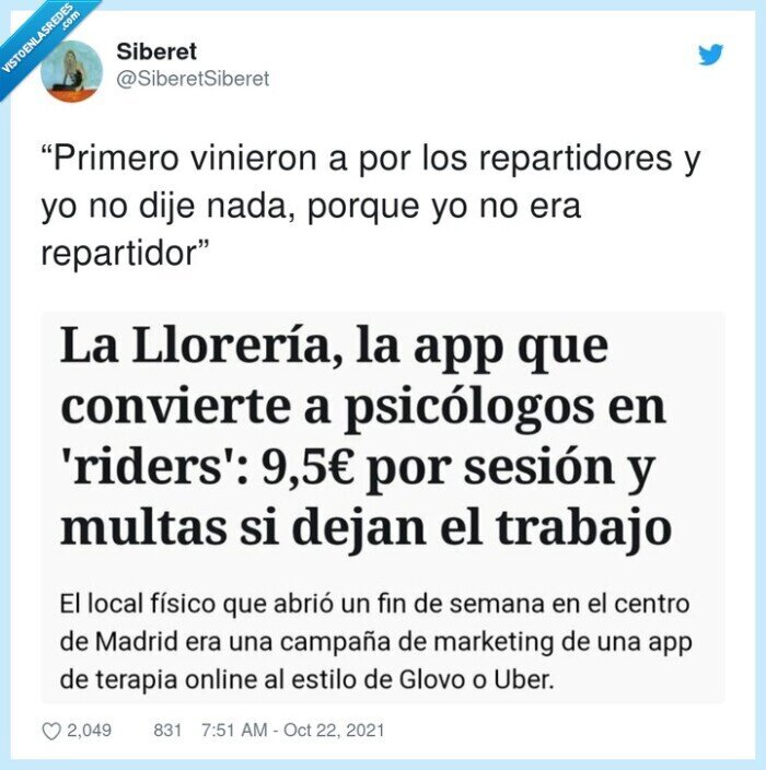 repartidor,repartidores,llorería,esclavizar