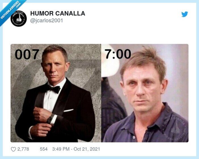 james bond,7:00,007