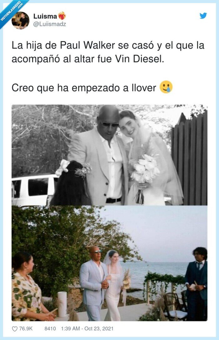 paul walker,hija,vin diesel,boda
