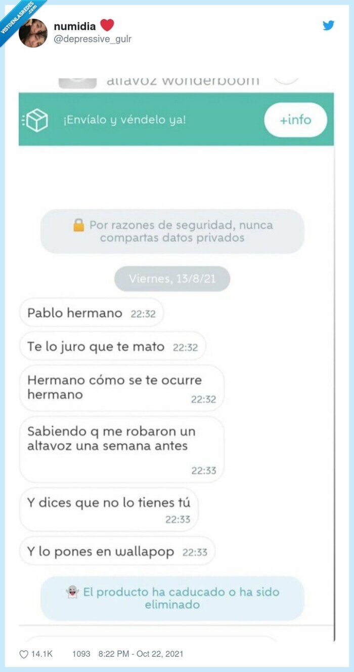 wallapop,altavoz,robar,vender,wtf